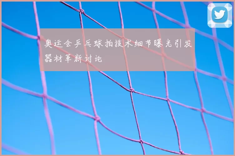 奥运会乒乓球拍技术细节曝光引发器材革新讨论